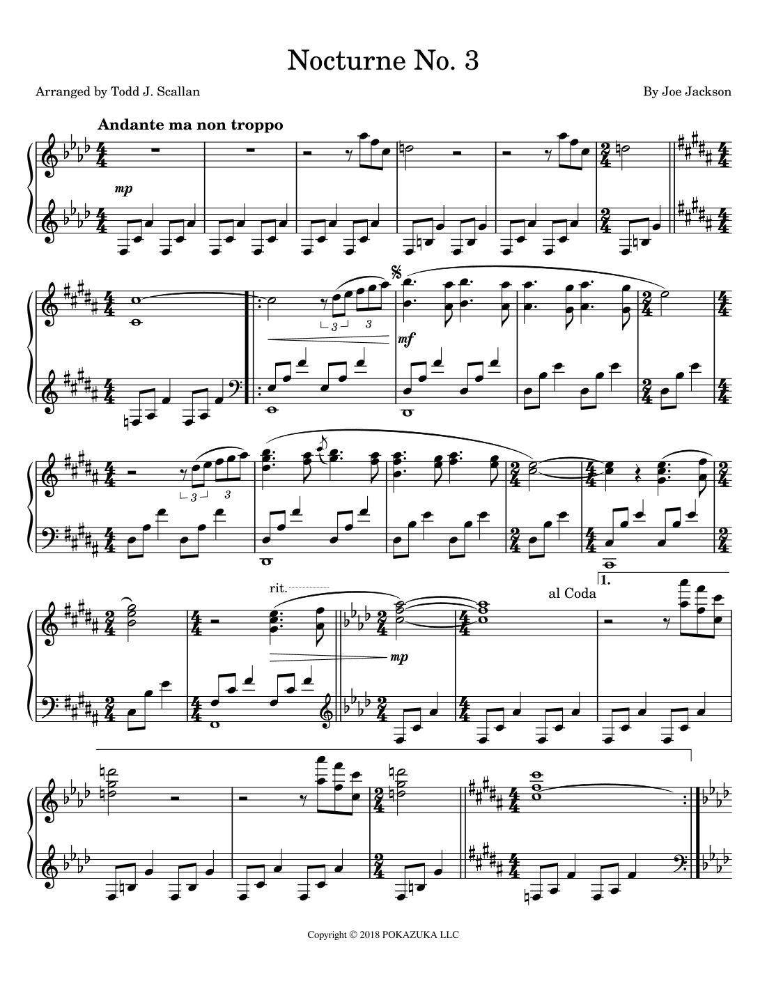 Nocturne No. 3 (arr. Todd J. Scallan)