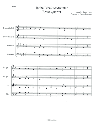 In the Bleak Midwinter for Brass Quartet (arr. Jeremy Corcoran)