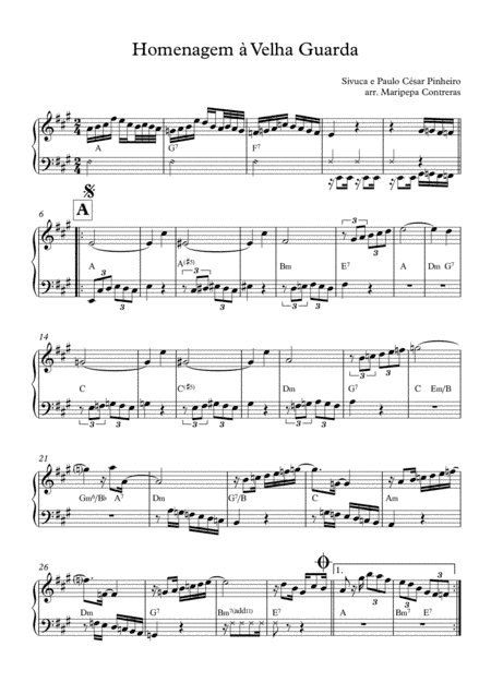 Lament Of Berimbau (arr. M. Contreras)
