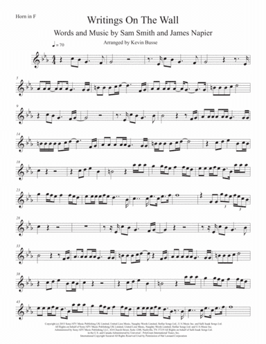 Writing's On The Wall from the film SPECTRE (arr. Kevin Busse)