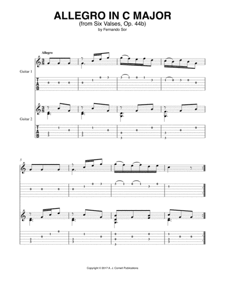 Allegro in C Major (Op. 44b, No. 1) (arr. Mark Phillips)