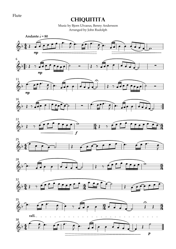 Chiquitita (arr. John Rudolph)