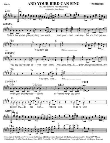 And Your Bird Can Sing (arr. Jorge Juárez)
