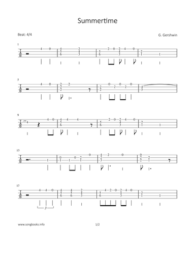 Summertime (arr. Bettina Schipp)