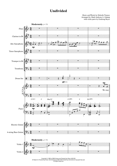 Undivided (arr. Mark A. Galang)