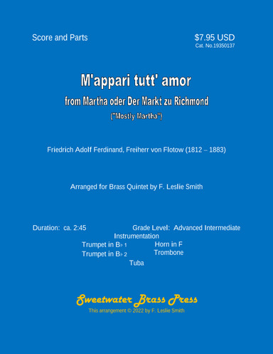 M'appari tutt' amor ("Mostly Martha") (arr. F. Leslie Smith)