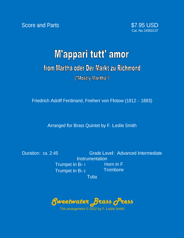 M'appari tutt' amor ("Mostly Martha") (arr. F. Leslie Smith)