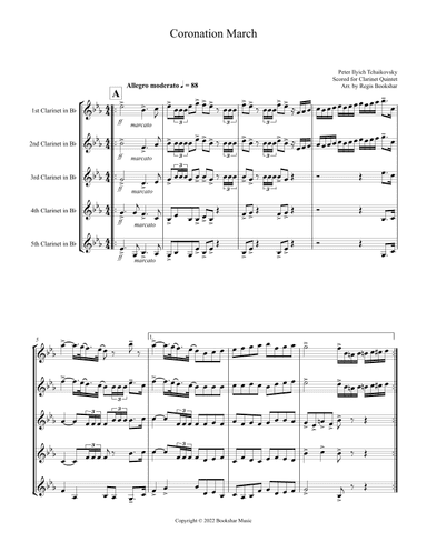 Coronation March (Db) (Clarinet Quintet) (arr. Regis Bookshar)