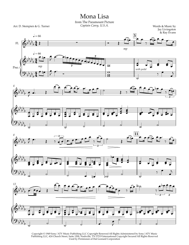 Mona Lisa (arr. Debra E. Stempien, Gregory H. Turner)