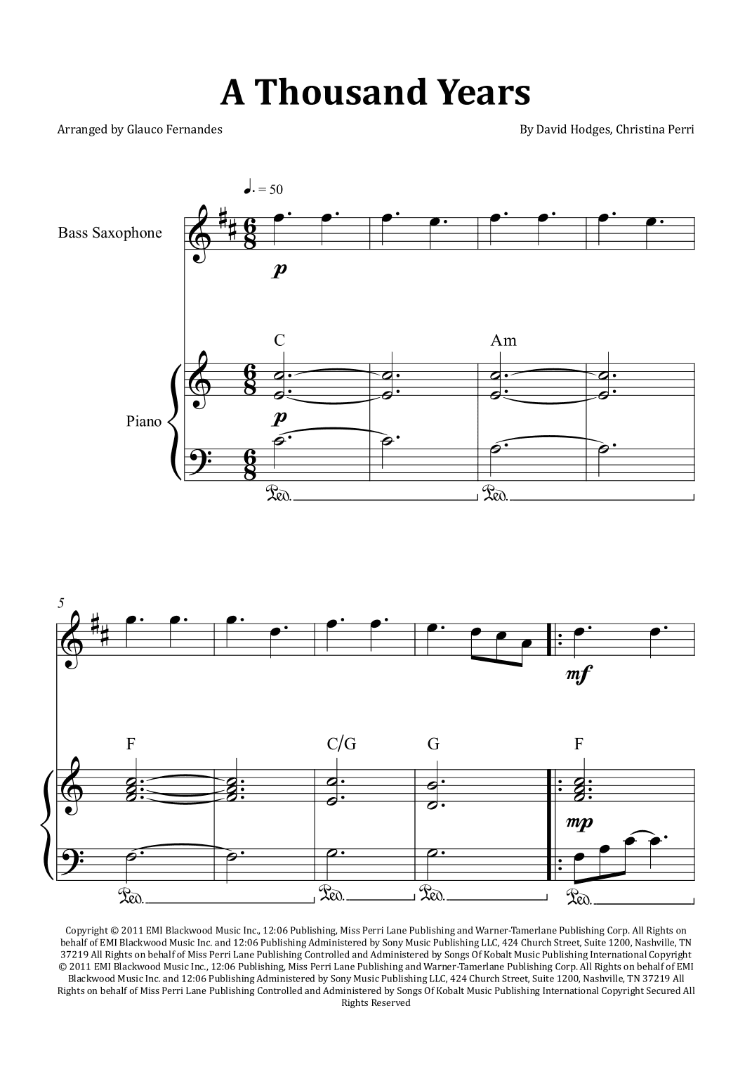 A Thousand Years (arr. Glauco Fernandes)