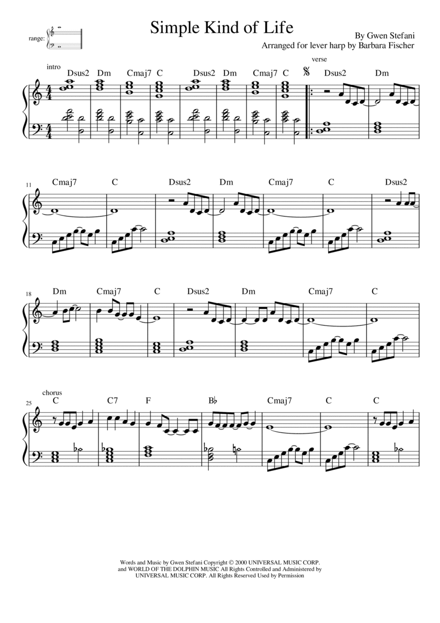 Simple Kind Of Life (arr. Barbara Fischer)