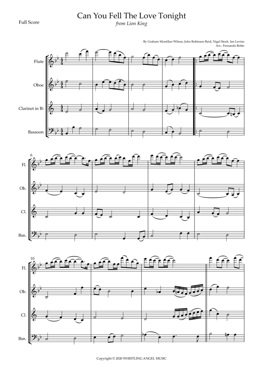 Can You Feel The Love Tonight (arr. Minhas Partituras)