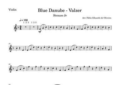 Danube Blue (Strauss Jr) - Easy Arrangement (arr. Fabio Eduardo de Oliveira)