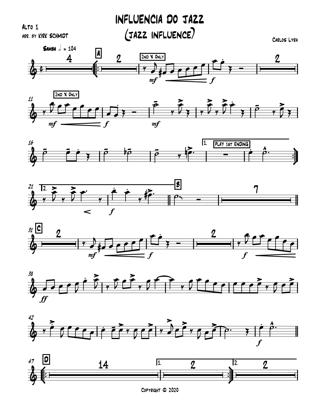 Influence Of Jazz (arr. Kirk Schmidt)