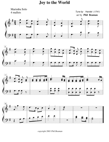 Joy to the World-Marimba Solo (arr. Phil Beaman)