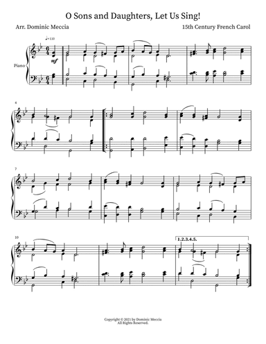 O Sons and Daughters, Let Us Sing! (arr. Dominic Meccia)