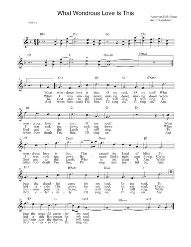 What Wondrous Love is This ( contemporary arrangement ) (arr. Plamen Karadonev)
