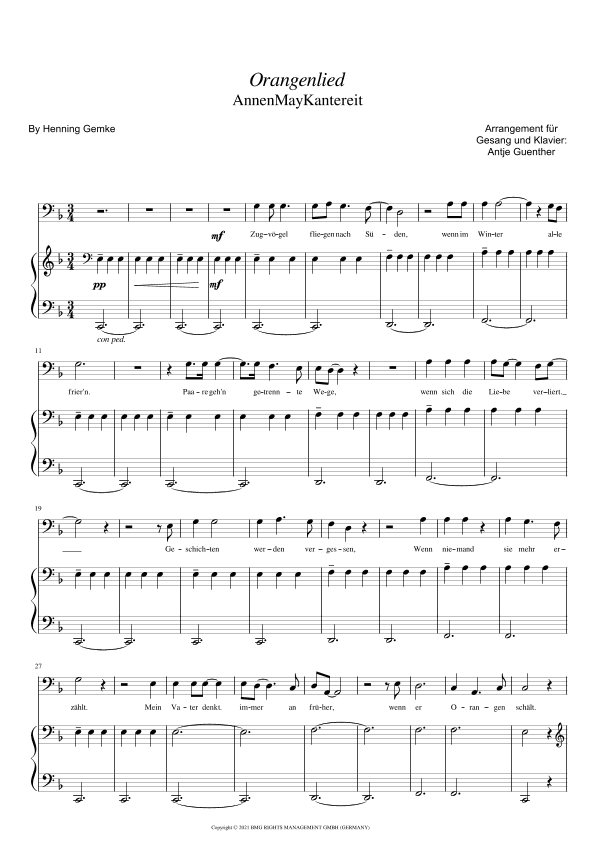 Orangenlied (arr. Antje Günther)