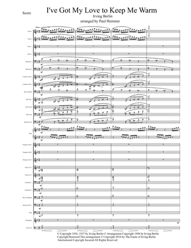 I've Got My Love To Keep Me Warm (arr. Paul Hemmer)