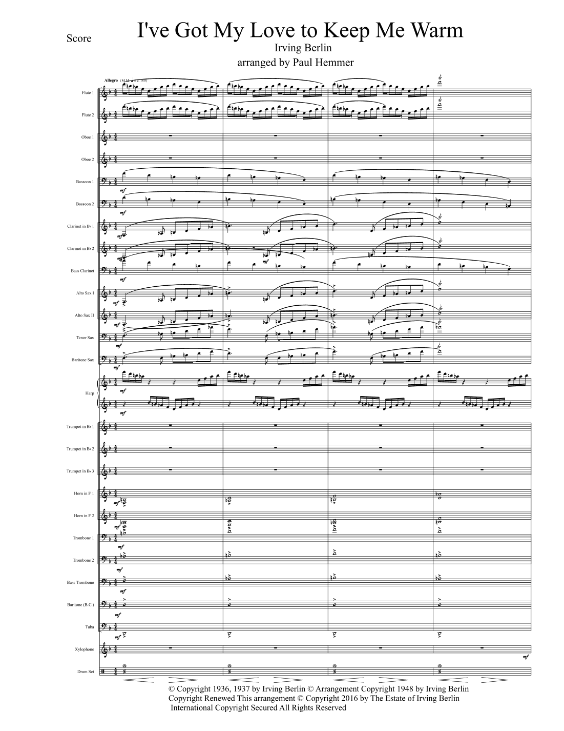 I've Got My Love To Keep Me Warm (arr. Paul Hemmer)