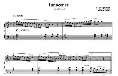 Burgmuller Innocence Op.100 No.5 (arr. Ben Choupak)