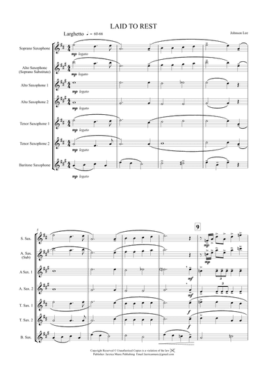 LAID TO REST- Saxophone Quartet