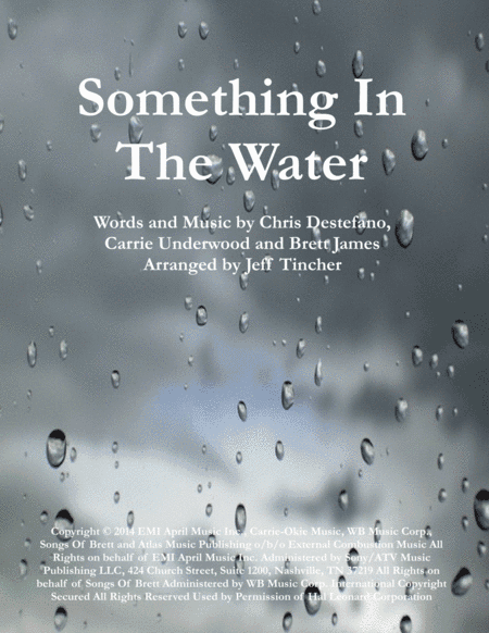 Something In The Water (arr. Jeff Tincher)