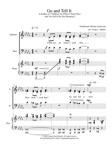 Go and Tell It (SATB) (arr. Craig Leland Sparks)