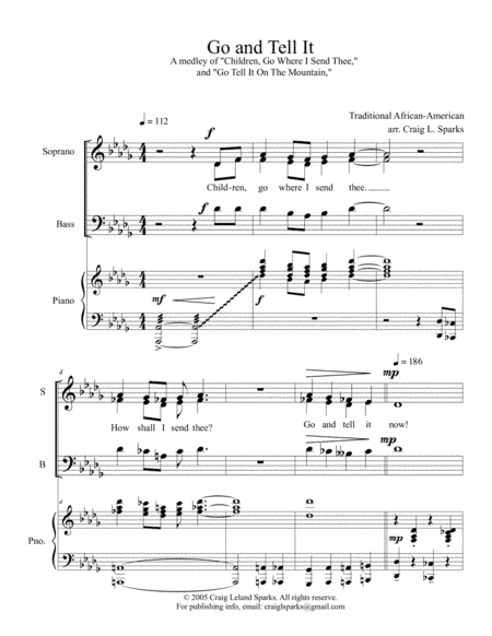 Go and Tell It (SATB) (arr. Craig Leland Sparks)