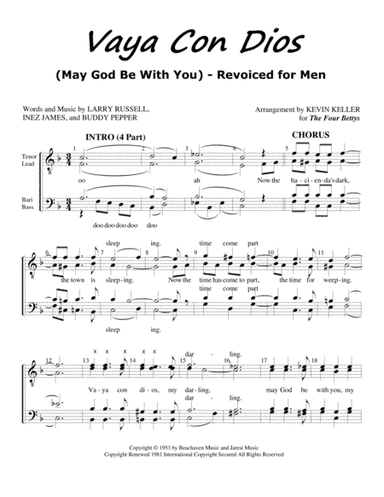 Vaya Con Dios (may God Be With You) (arr. Kevin Keller)
