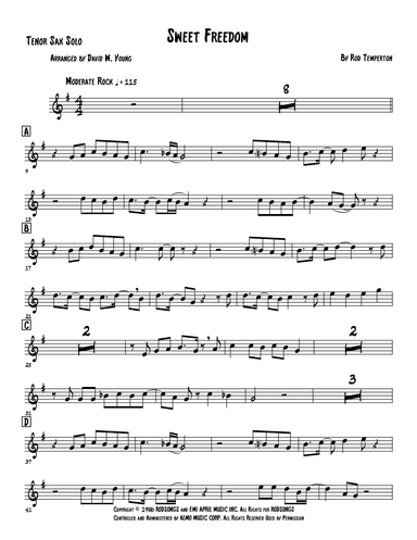 Sweet Freedom (arr. Dave Young)