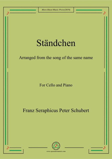 Schubert-Ständchen,for Cello and Piano (arr. MSM)