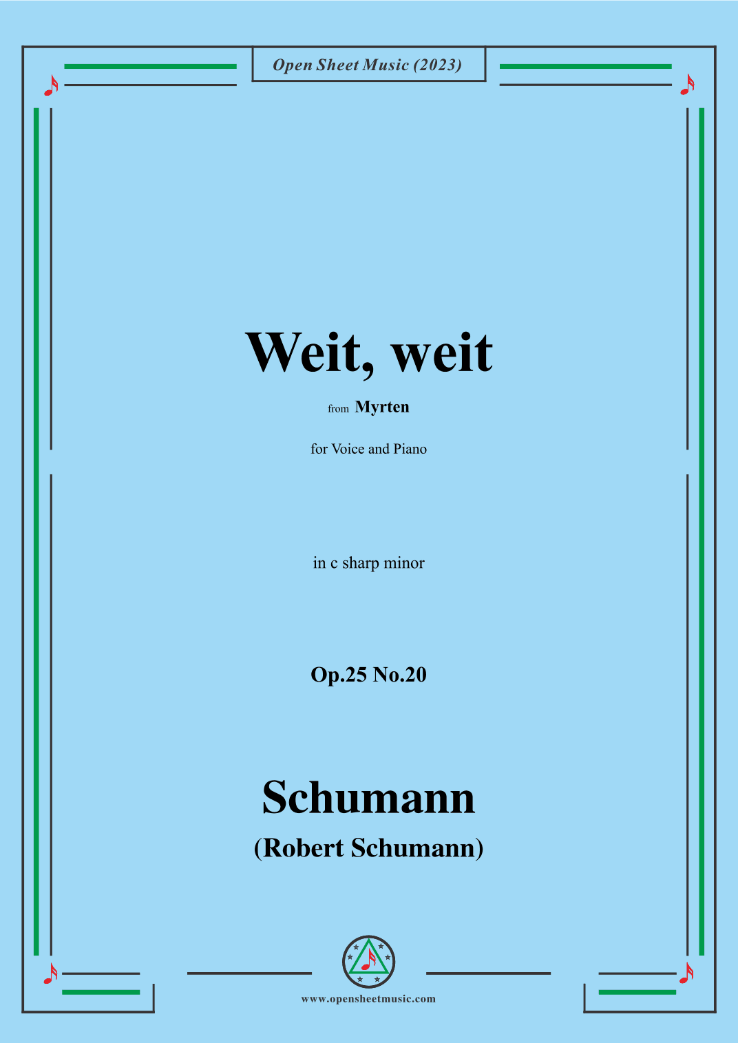 R. Schumann-Weit,weit,Op.25 No.20,from Myrten,in c sharp minor (arr. OSM Press)