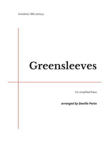 Anonimus 18th century - Greensleeves - Piano Easy (arr. Danillo Porto)