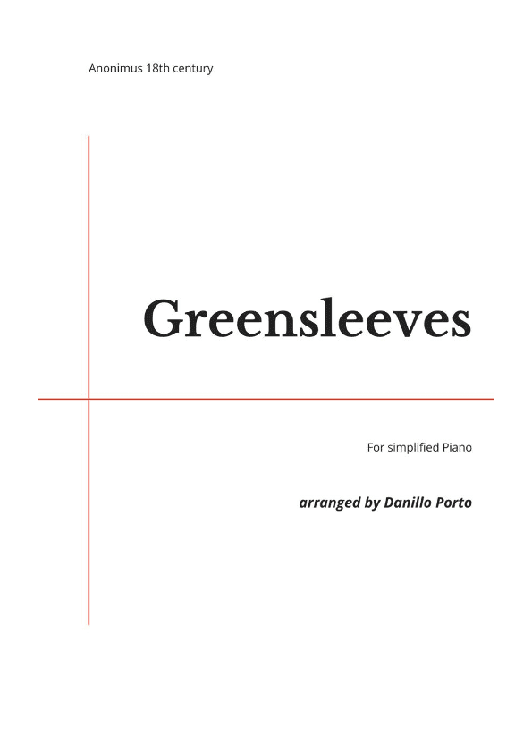 Anonimus 18th century - Greensleeves - Piano Easy (arr. Danillo Porto)