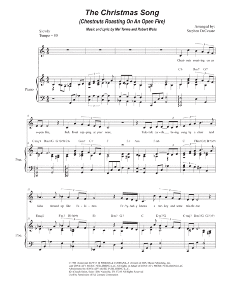 The Christmas Song (chestnuts Roasting On An Open Fire) (arr. Stephen DeCesare)
