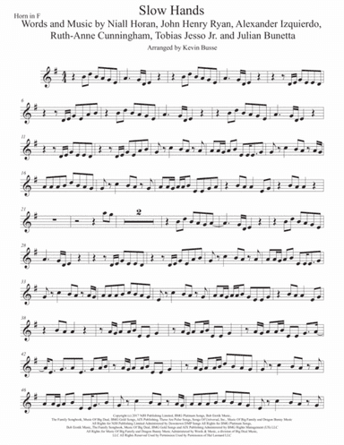 Slow Hands (arr. Kevin Busse)