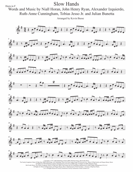 Slow Hands (arr. Kevin Busse)