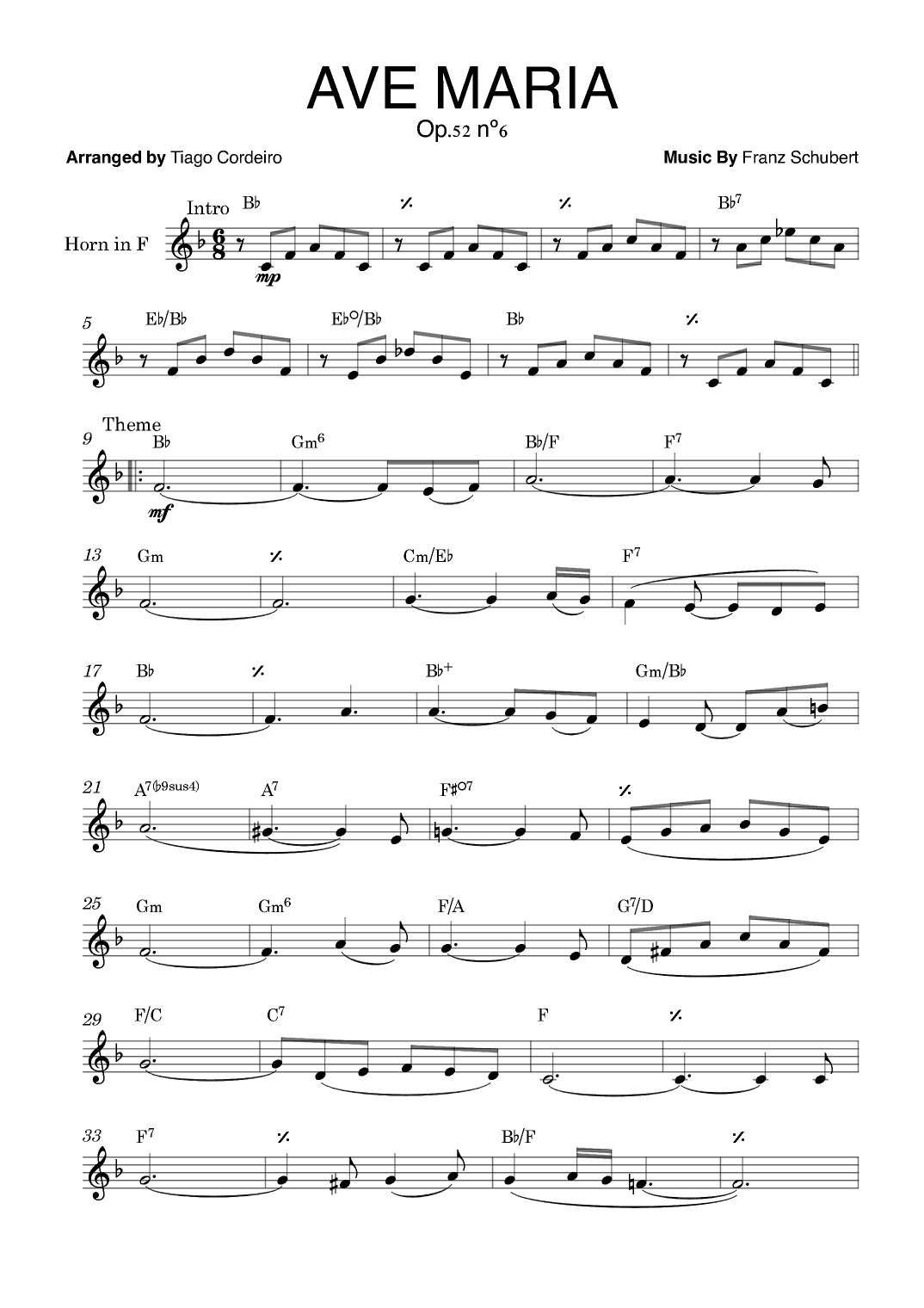 Ave Maria Op.52 nº6 (arr. Tiago Cordeiro)