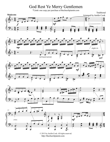 God Rest Ye Merry Gentlemen (arr. Jenifer L Cook)