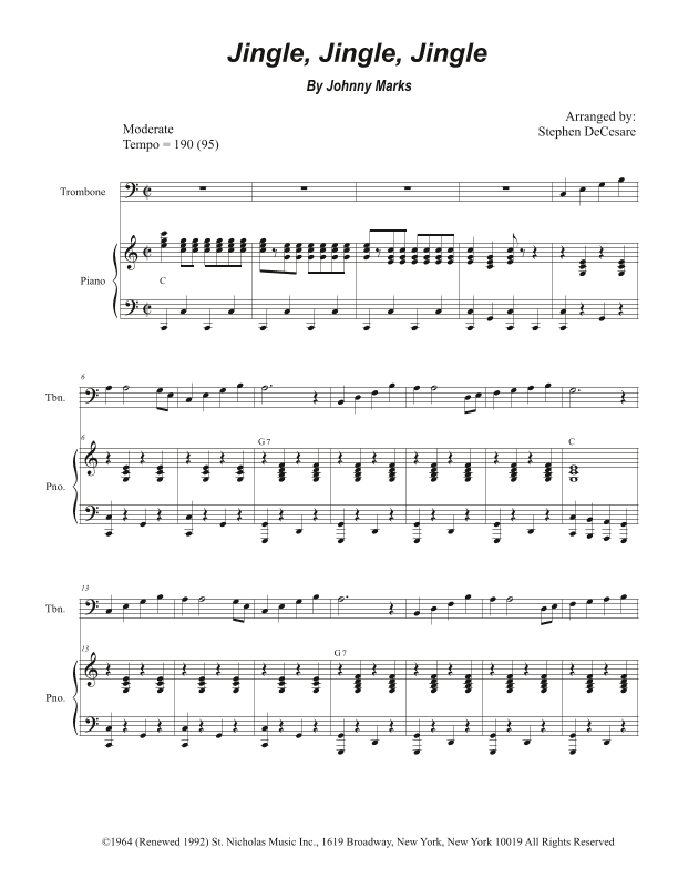 Jingle, Jingle, Jingle (arr. Stephen DeCesare)