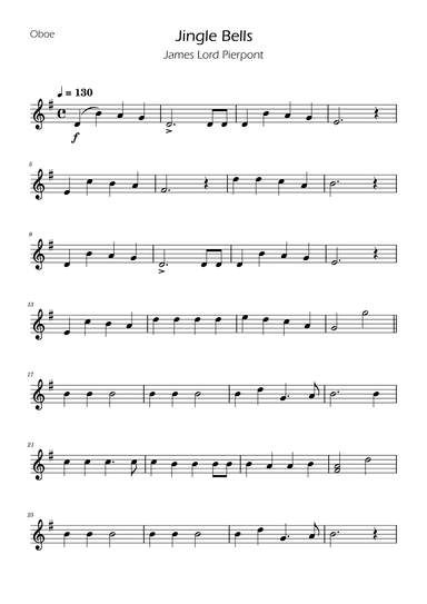 Jingle Bells - Oboe Solo w/ Piano (arr. Ygor Nunes)