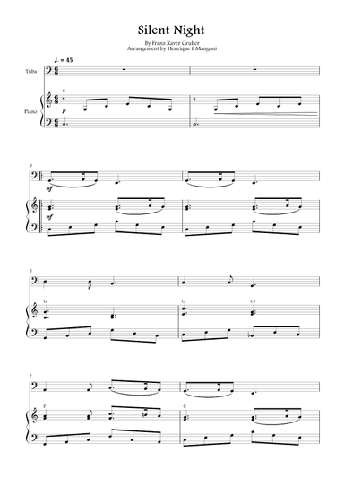 Silent Night (Stille Nacht) (arr. Henrique F Mangoni)
