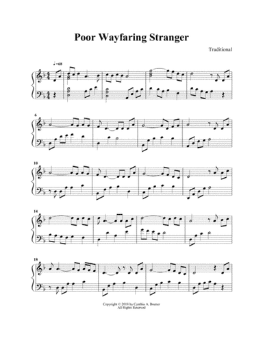 Poor, Wayfaring Stranger (arr. Cynthia A. Boener)