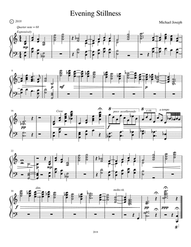 Evening Stillness for Piano