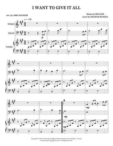 I Want To Give It All (arr. Arby Richter)