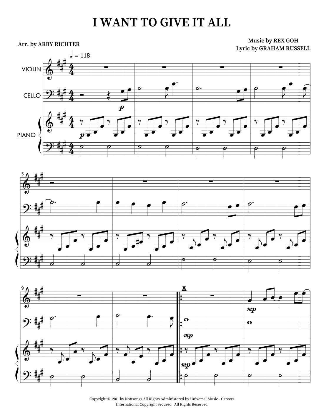 I Want To Give It All (arr. Arby Richter)