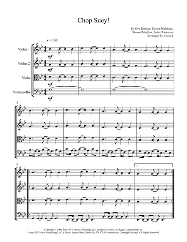 Chop Suey! (arr. Alicia S.)