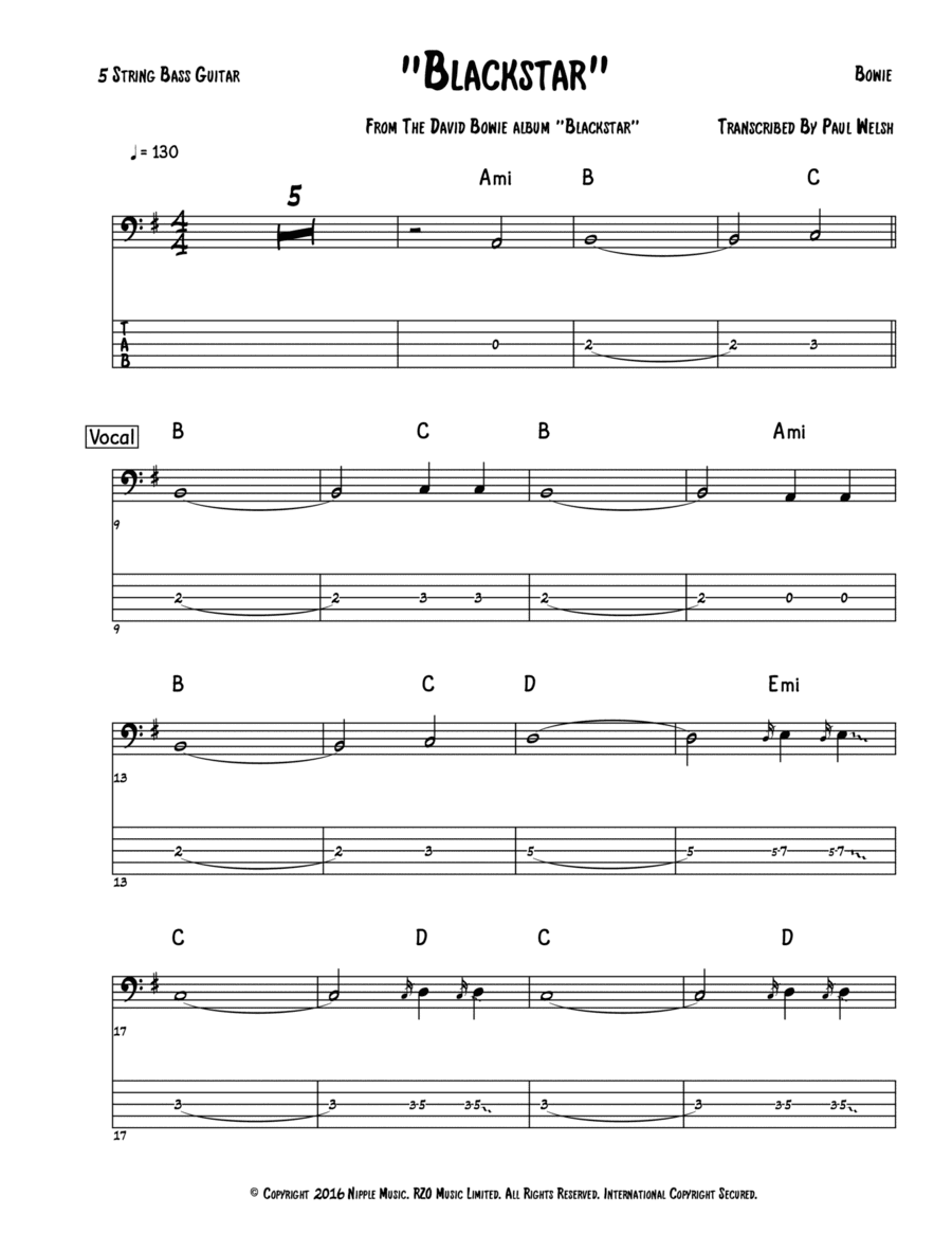 Blackstar (arr. Accubass)
