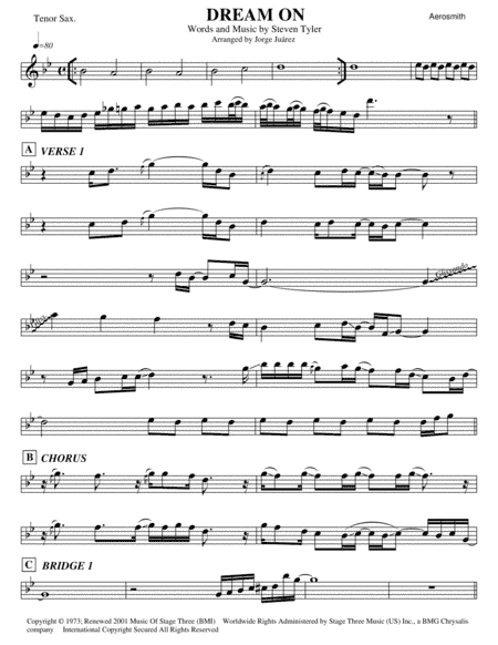Dream On (arr. Jorge Juárez)